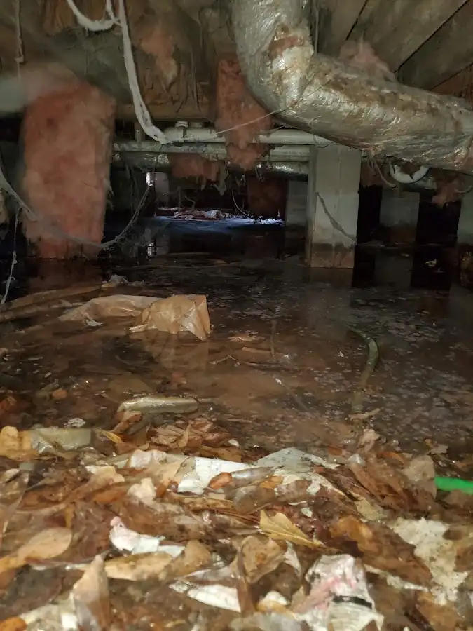 Crawl space flood assessment for Commercial Water Damage Restoration in Stewartville