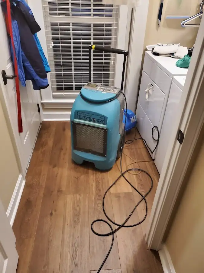 Commercial dehumidifier deployed for Flood Damage Cleanup in Stewartville
